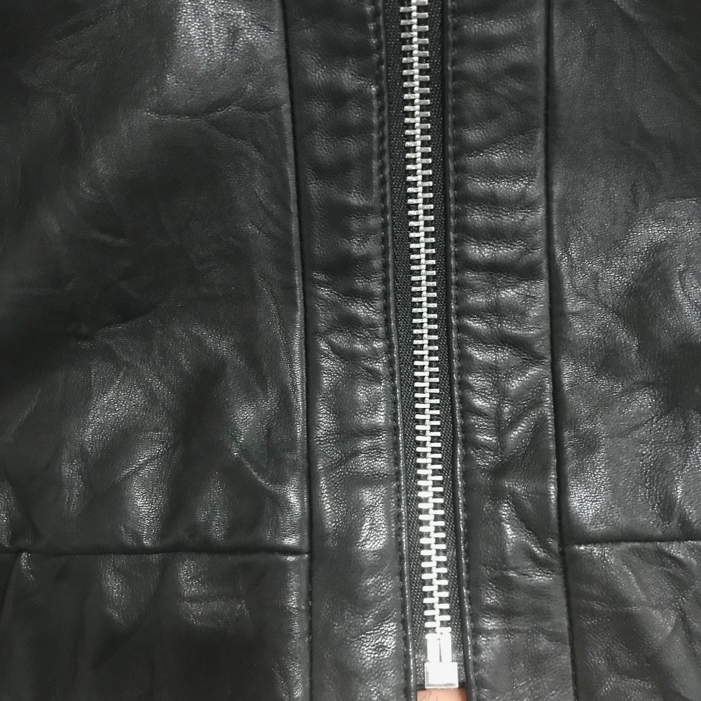 NWT PAIGE Gianna Black Leather Jacket sz S - Picture 5 of 8